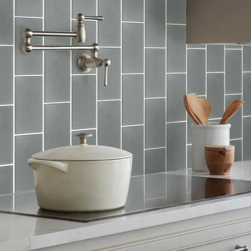 Stone Blue 3x6 Matte Subway Glass Tile (40 pack, 5 sq ft/case) by Apollo Tile