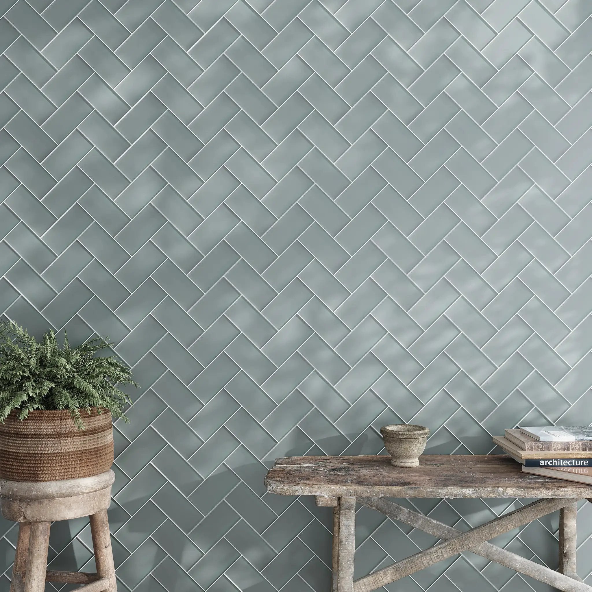 Stone Blue 3x6 Matte Subway Glass Tile (40 pack, 5 sq ft/case) by Apollo Tile