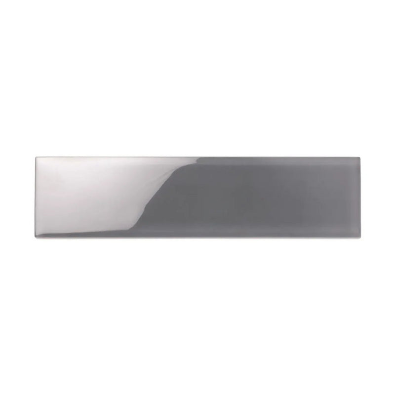 Coin Gray 3x12 Glossy Subway Glass Tile (20 pack, 5 sq ft/case) by Apollo Tile