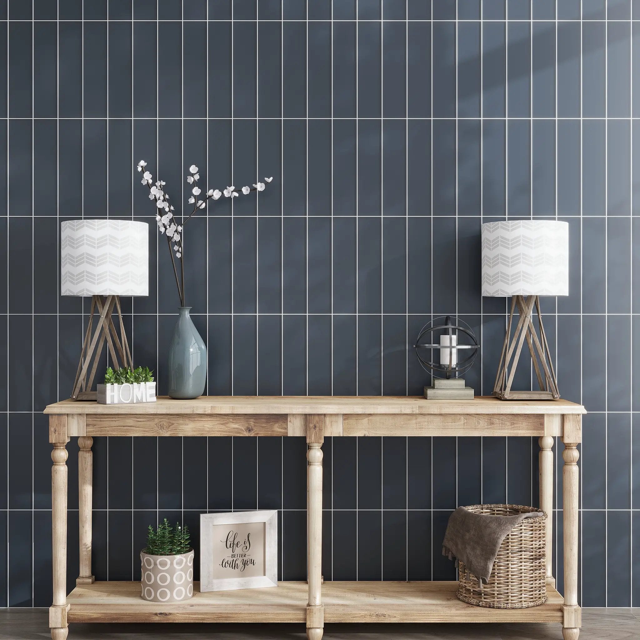 Coin Gray 3x12 Matte Subway Glass Tile (20 pack, 5 sq ft/case) by Apollo Tile