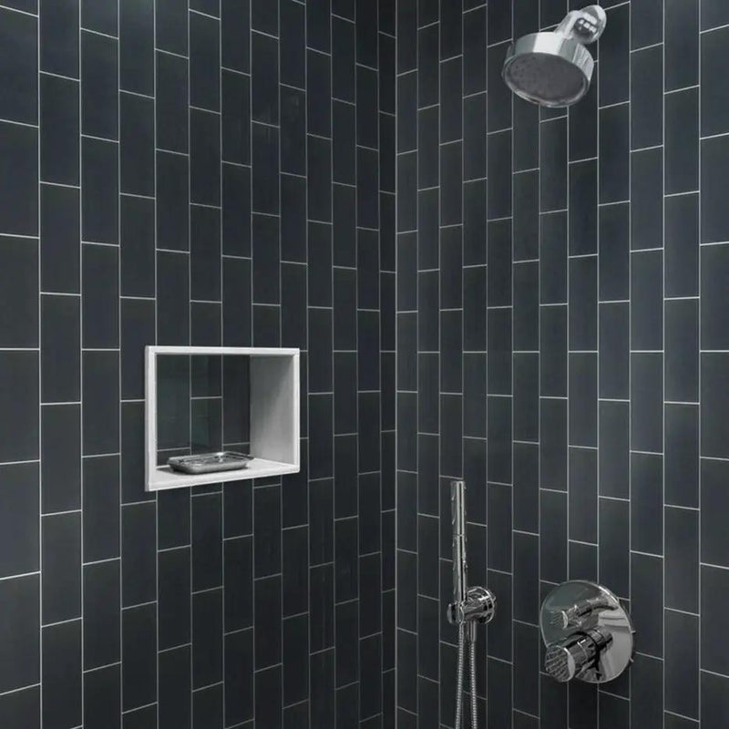 Coin Gray 3x6 Matte Subway Glass Tile (40 pack, 5 sq ft/case) by Apollo Tile