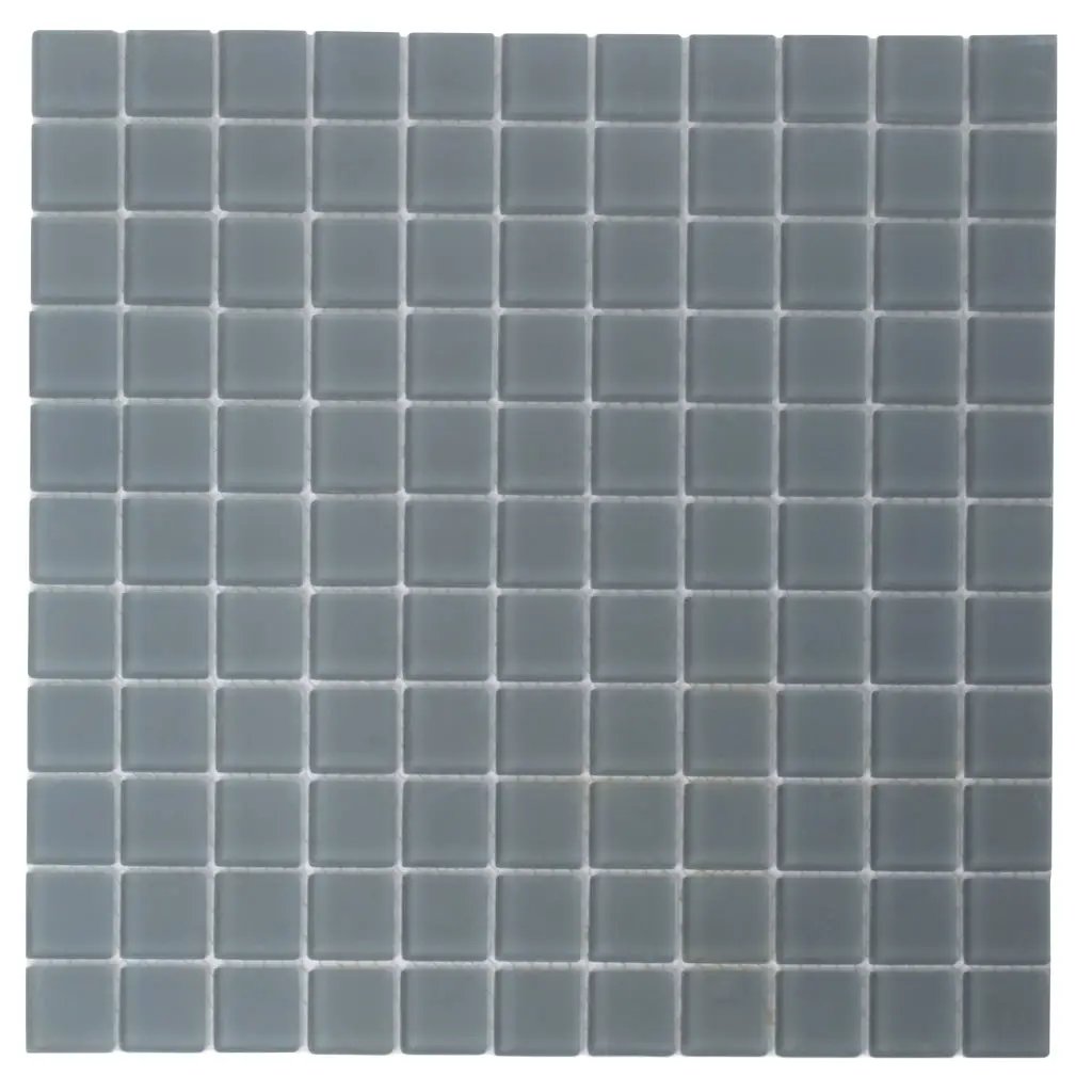 Coin Gray 12x12 Matte Square Glass Mosaic Tile (10 pack, 9.67 sq ft/case) by Apollo Tile