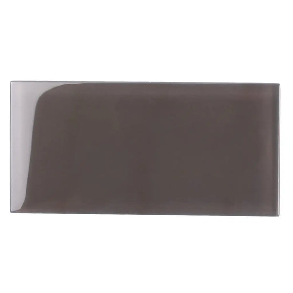 Ash Gray 3x6 Glossy Subway Glass Tile (40 pack, 5 sq ft/case), photo 2 of 6