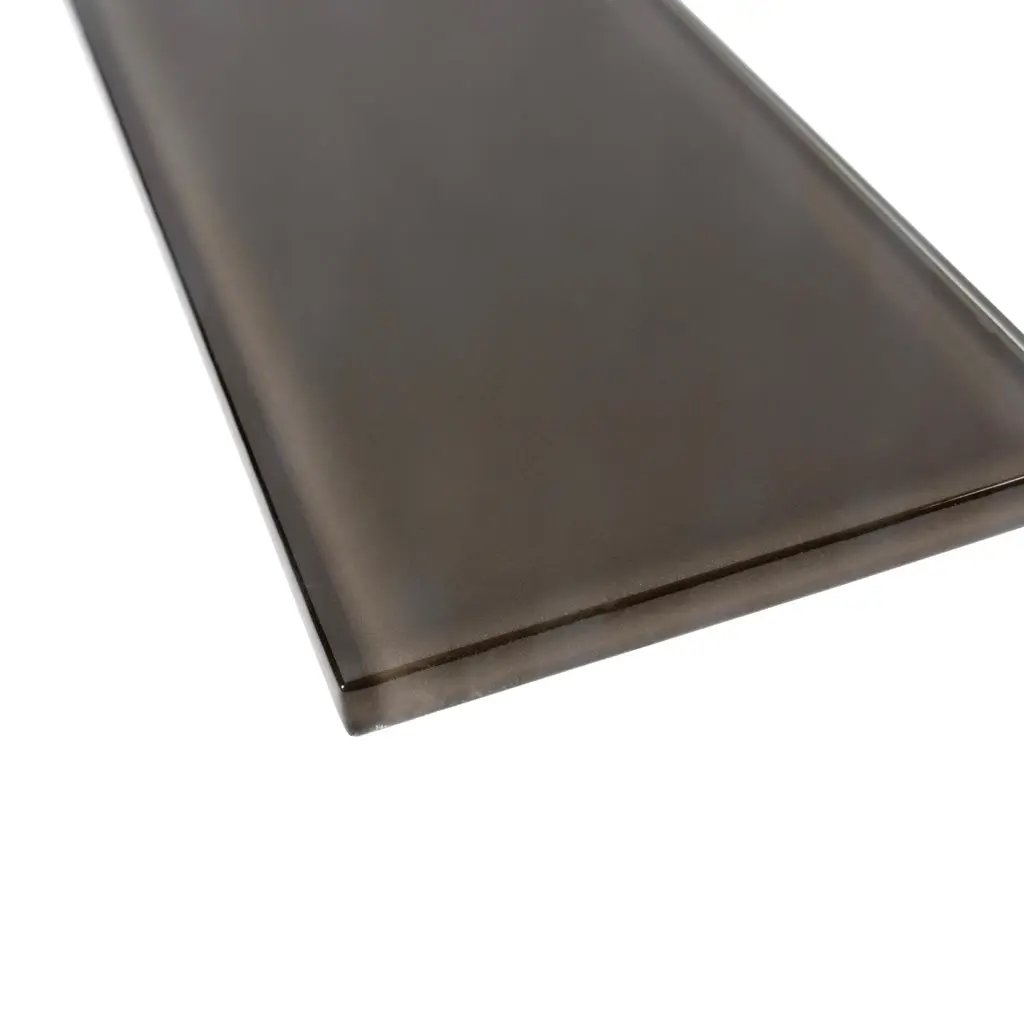 Ash Gray 4x16 Glossy Subway Glass Tile (12 pack, 5.33 sq ft/case) by Apollo Tile