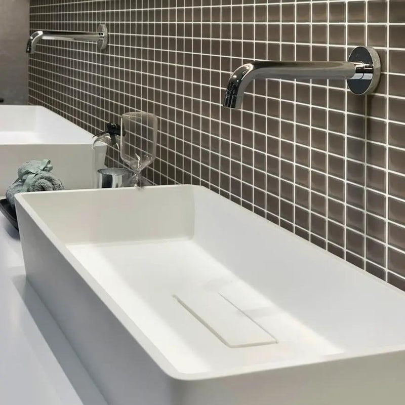 Ash Gray 12x12 Glossy Square Glass Mosaic Tile (10 pack, 9.67 sq ft/case) by Apollo Tile
