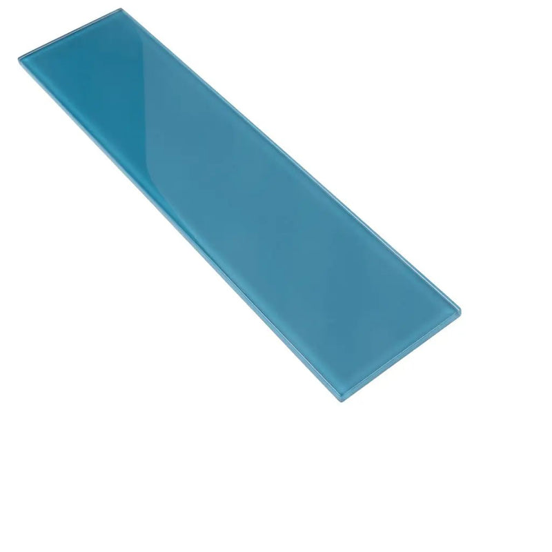 Cerulean Blue 4x16 Glossy Subway Glass Tile (12 pack, 5.33 sq ft/case) by Apollo Tile