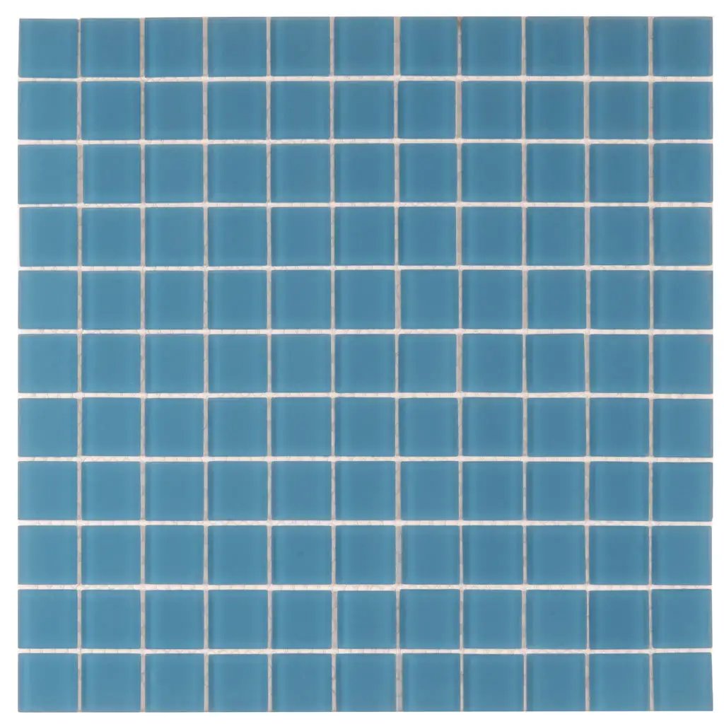 Cerulean Blue 12x12 Matte Square Glass Mosaic Tile (10 pack, 9.67 sq ft/case) by Apollo Tile