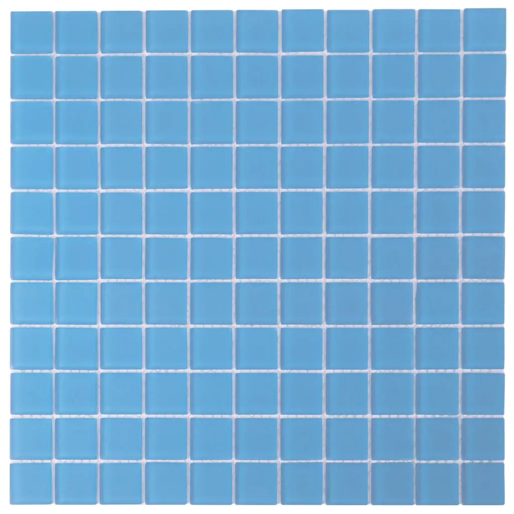 Cerulean Blue 12x12 Glossy Square Glass Mosaic Tile (10 pack, 9.67 sq ft/case) by Apollo Tile