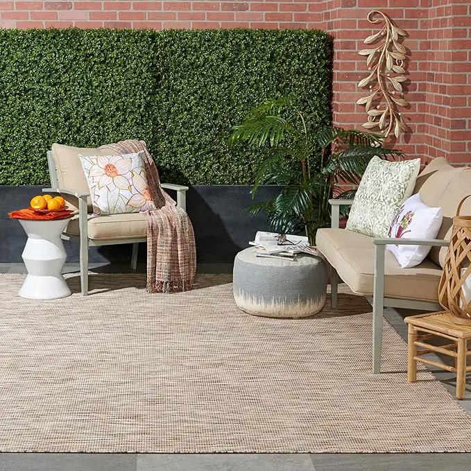 Nourison Home Positano 10' x 14' Beige Fabric Modern Area Rug (10' x 14') by GreenHaven Gardens