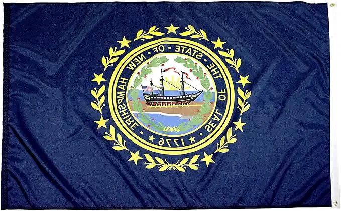 FlagSource New Hampshire Nylon State Flag, Made in the USA, 3x5' by GreenHaven Gardens