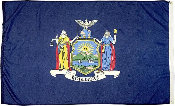 FlagSource New York Nylon State Flag, Made in USA, 4x6' by GreenHaven Gardens