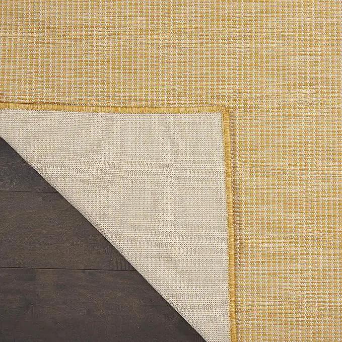 Nourison Home Positano 10' Runner Yellow Fabric Modern Area Rug (10' Runner) by GreenHaven Gardens
