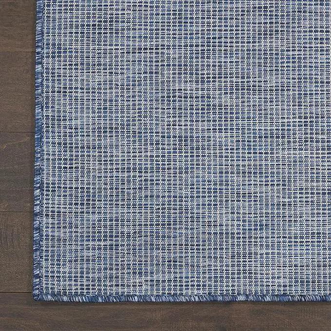 Nourison Positano Indoor-Outdoor Navy Blue 4' x 6' Area Rug, Easy Cleaning, Non Shedding, Bed Room, Living Room, Dining Room, Backyard, Deck, Patio (4x6) by GreenHaven Gardens