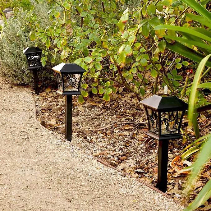 Alpine Corporation Solar-Powered Nature Inspired Pathway Lights, 3-Piece by GreenHaven Gardens