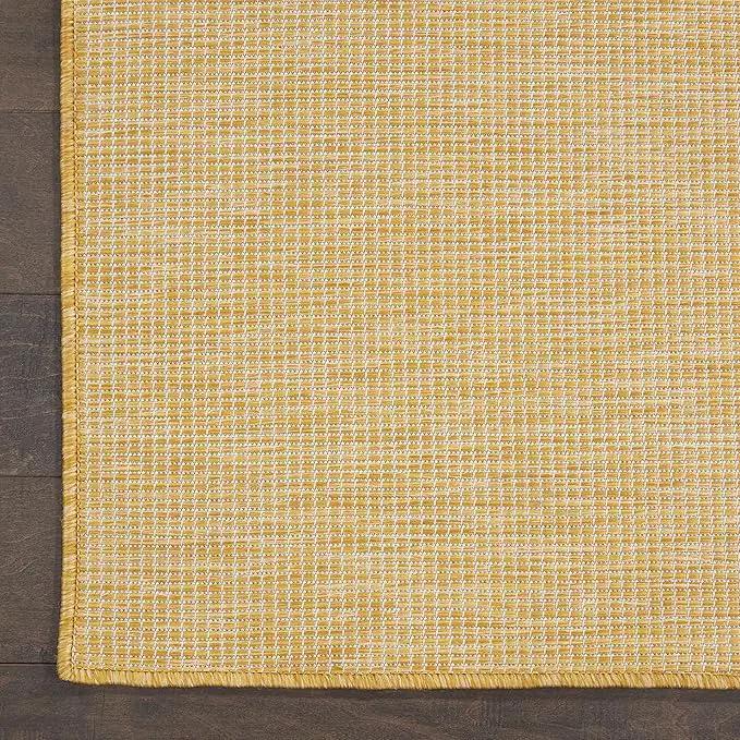Nourison Home Positano 10' Runner Yellow Fabric Modern Area Rug (10' Runner) by GreenHaven Gardens