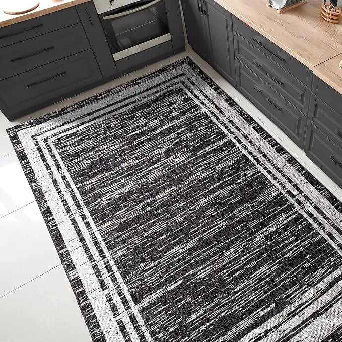 Keen Home Design Outdoor Rug - 8x10 Washable Indoor/Outdoor Rug for Patio, Balcony, Kitchen, Garden, Beach, Deck and Porch. Size: 7'9" x 10'2" by GreenHaven Gardens