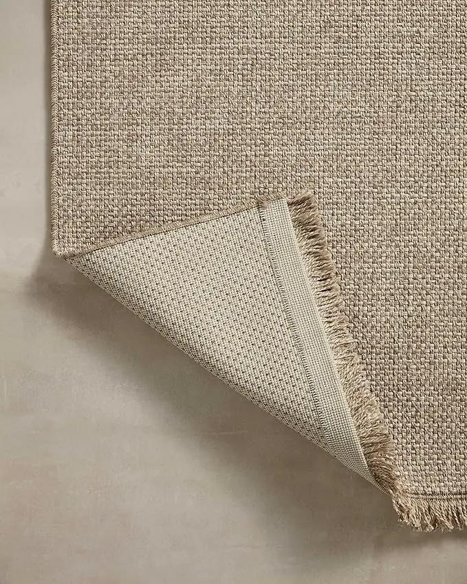 Loloi Dawn Collection Indoor/Outdoor DAW-04 Coffee 7'-8" x 7'-8" Round Area Rug by GreenHaven Gardens