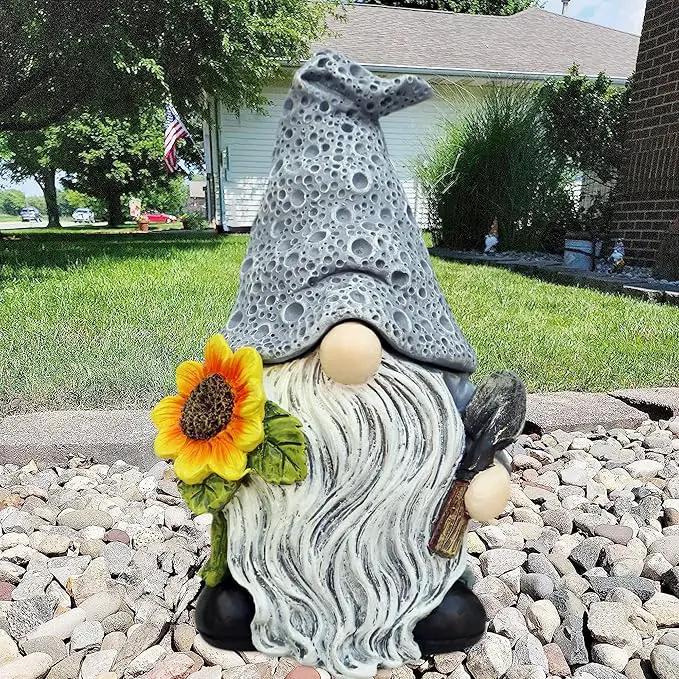 Key Hider Outdoor Garden Gnomes Statue Hide A Key Outside Gnome Figurine Decor For Yard Lawn Hidden Spare Key Holder Lock Box by GreenHaven Gardens