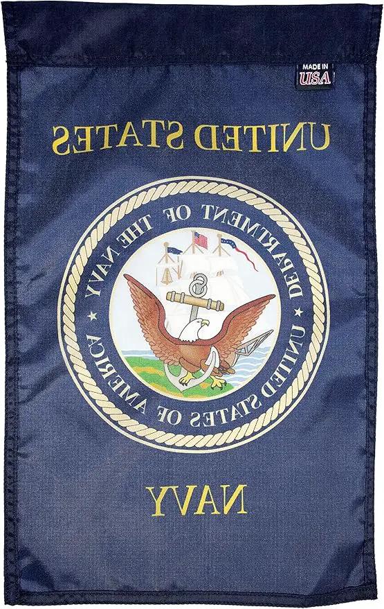 FlagSource U.S. Navy Nylon Garden Flag, Made in The USA, 18x12" by GreenHaven Gardens