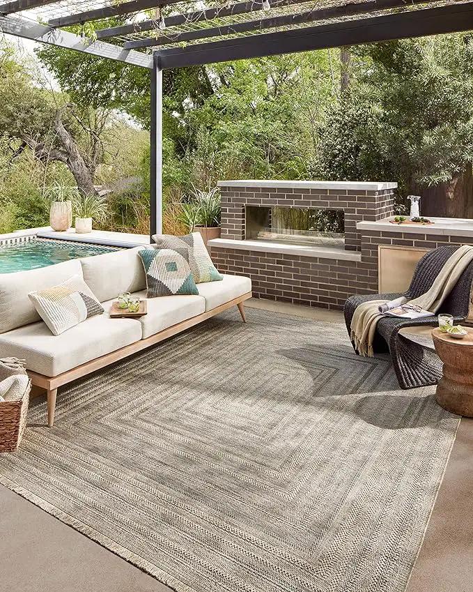 Loloi Dawn Collection Indoor/Outdoor DAW-01 Natural 2'-3" x 10'-0" Runner Rug by GreenHaven Gardens