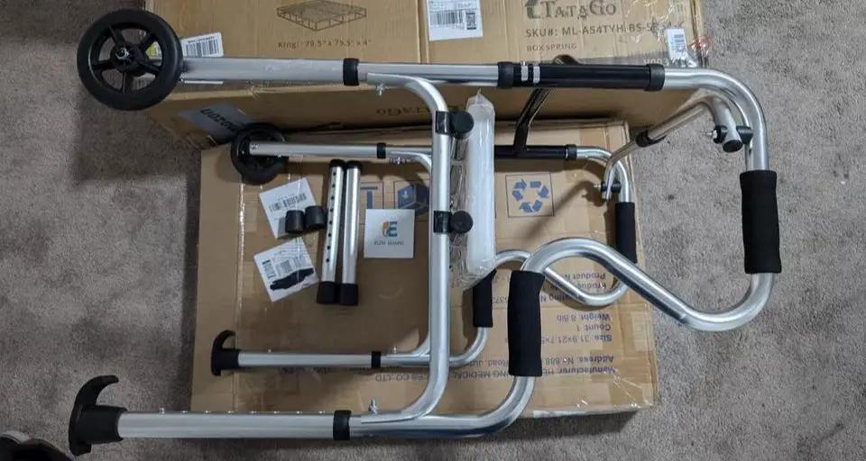Open Box ElphGuard 4in1 Walkers for Seniors, Front Wheeled Walker, 2 Wheel Standard Walker by Selzalot