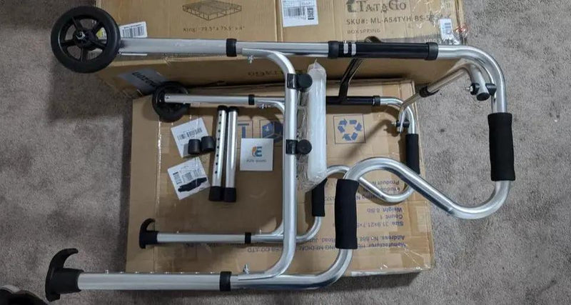 Open Box ElphGuard 4in1 Walkers for Seniors, Front Wheeled Walker, 2 Wheel Standard Walker by Selzalot