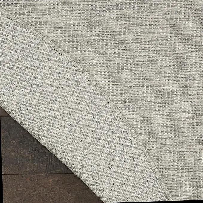 Nourison Home Positano 8' x Round Light Gray Fabric Modern Area Rug (8' Round) by GreenHaven Gardens