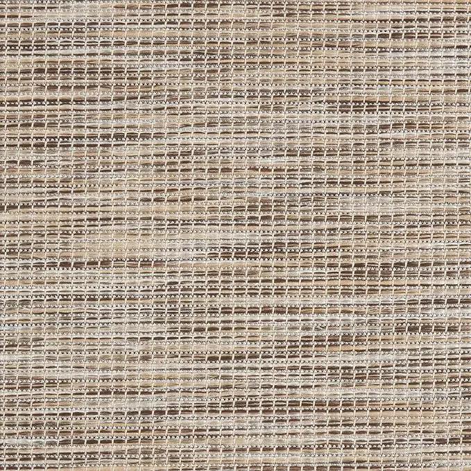 Nourison Home Positano 8' x Round Beige Fabric Modern Area Rug (8' Round) by GreenHaven Gardens