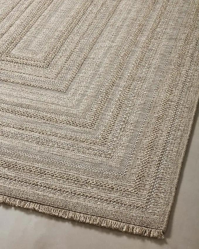Loloi Dawn Collection Indoor/Outdoor DAW-01 Natural 2'-3" x 10'-0" Runner Rug by GreenHaven Gardens