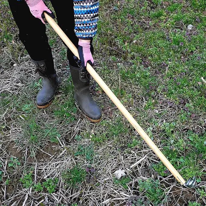 Garden Hoe Long Handle 42-3/4" Heavy Duty Japanese Stainless Steel, Made in JAPAN, Weeding Sickle Tool, Stand Up Weeder Hand Tool by GreenHaven Gardens
