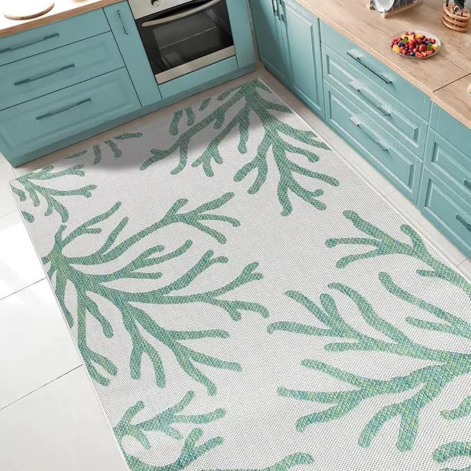 Keen Home Design Terrace Outdoor Area Rug - 8x10 Washable Indoor/Outdoor Rug for Patio, Kitchen, Balcony, Beach, Garden, Deck and Porch, Size: 7'7"x10' by GreenHaven Gardens