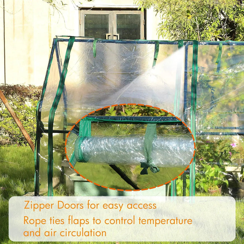 Gardzen Mini Greenhouse Heavy Duty Portable Green House, Clear Tent Small Greenhouse for Indoor Outdoor Plants 71.7”(L) x36.2”(W) x42.5”(H) by GreenHaven Gardens