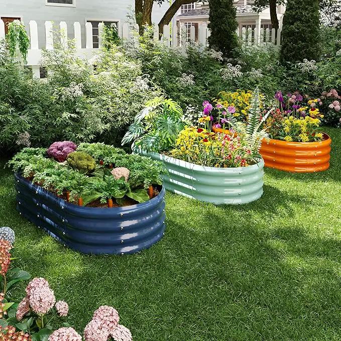 Raised Beds for Gardening Raised Garden Bed Kit for Gardening Outdoor，4x2x1ft Planter Grow Garden Box Raised Flower Bed by GreenHaven Gardens
