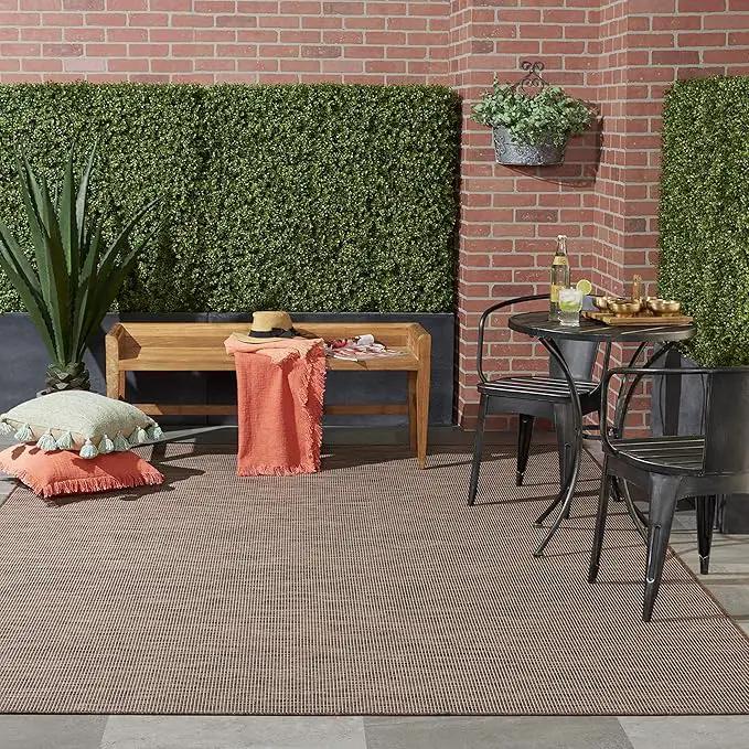 Nourison Positano Indoor/Outdoor Natural 2'2" x 12' Area Rug, Easy Cleaning, Non Shedding, Bed Room, Living Room, Dining Room, Backyard, Deck, Patio (2x12) by GreenHaven Gardens
