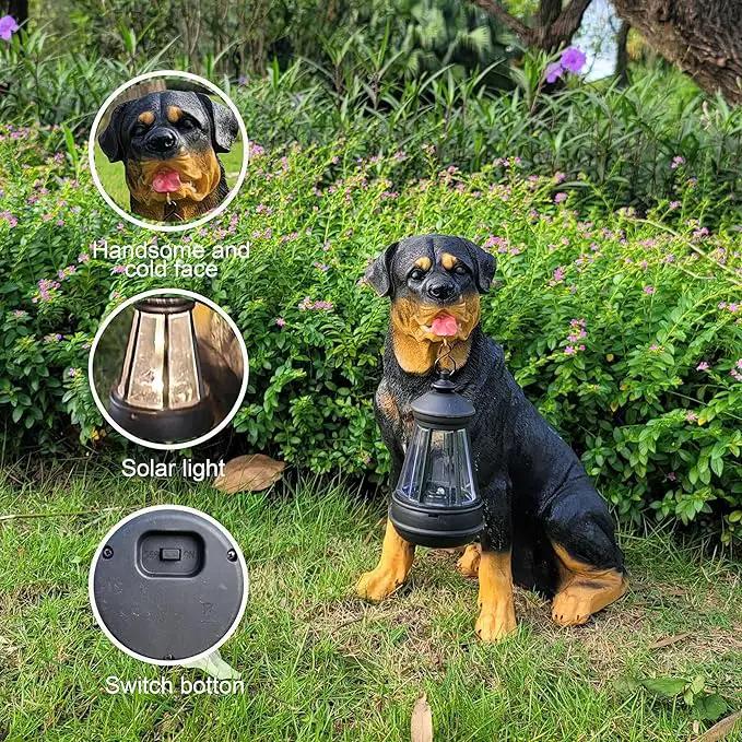 NASKY The Resin Handicraft Solar - Powered Hanging Lamp in The Shape of A Simulated Puppy of The Courtyard is Suitable for Places Such As Courtyards, Gardens and Balconies (Ronaway Dog) by GreenHaven Gardens