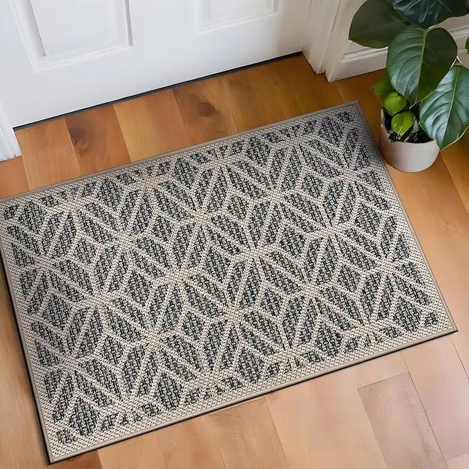 Rugshop Contemporary Geometric Indoor/Outdoor Area Rug 2' 3" X 4' Blue by GreenHaven Gardens