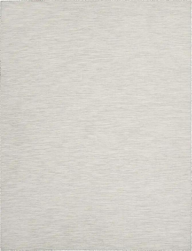 Nourison Home Positano 6' x 9' Light Gray Fabric Modern Indoor/Outdoor Area Rug by GreenHaven Gardens