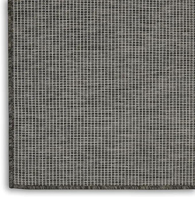 Nourison Positano Indoor/Outdoor Charcoal 3' x 5' Area Rug, Easy Cleaning, Non Shedding, Bed Room, Living Room, Dining Room, Backyard, Deck, Patio (3x5) by GreenHaven Gardens