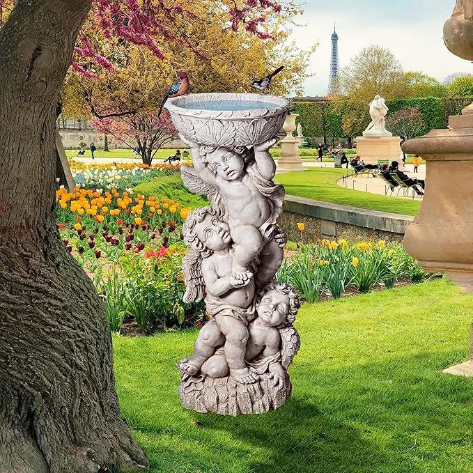 Design Toscano NG27902 Three Cherubs with Urn Decorative Object, ancient ivory by GreenHaven Gardens