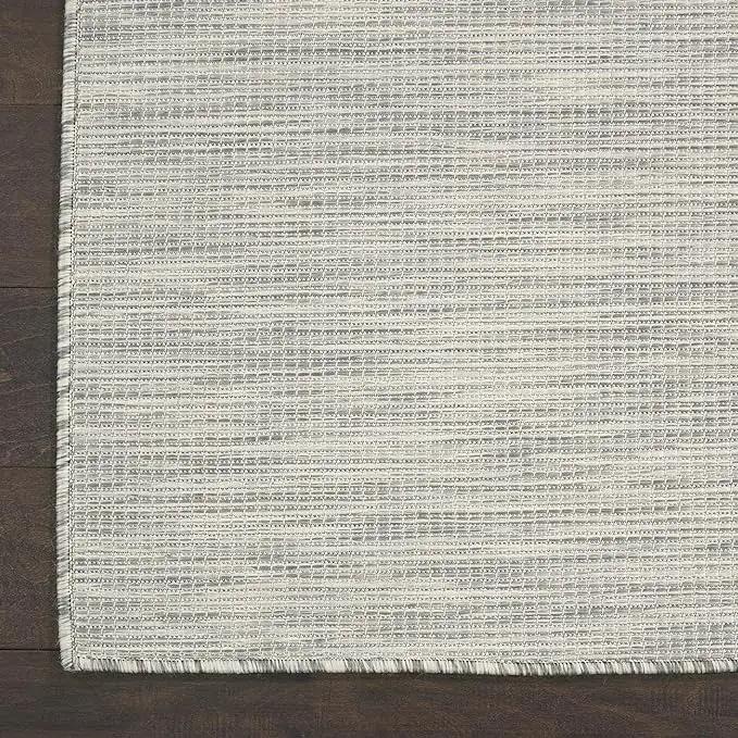 Nourison Home Positano 6' x 9' Light Gray Fabric Modern Indoor/Outdoor Area Rug by GreenHaven Gardens
