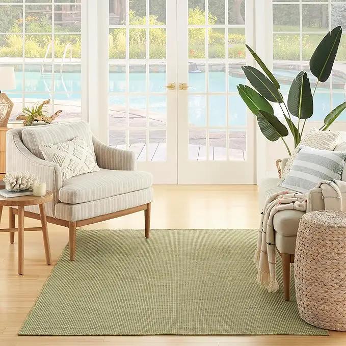 Nourison Home Home Positano 7' x 10' Fabric Green Area Rug by GreenHaven Gardens