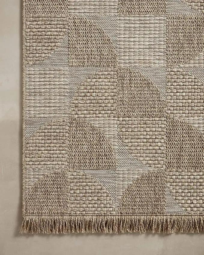 Loloi Dawn Collection Indoor/Outdoor DAW-08 Beige 7'-8" x 10' Area Rug by GreenHaven Gardens