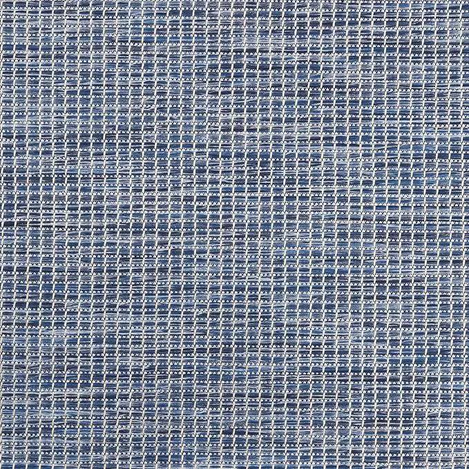 Nourison Home Positano Indoor/Outdoor Navy Blue 6' x Round Area Rug, Easy Cleaning, Non Shedding, Bed Room, Living Room, Dining Room, Backyard, Deck, Patio (6 Round) by GreenHaven Gardens