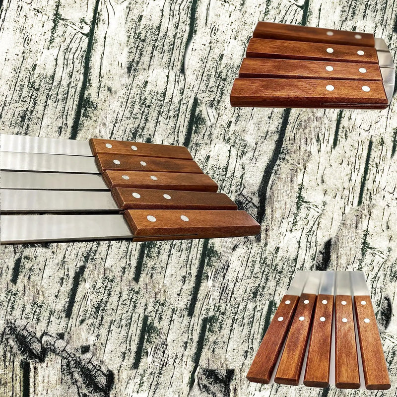 23.6 Inch Long Kabob Skewers,0.91Inch Wide Skewers for Kabobs,Metal Stainless Steel Skewers for Grilling,Extra Large Flat Kebab BBQ Skewers,Barbecue Kabob Sticks with Wood Handle,Set of 7 Kebob by GreenHaven Gardens