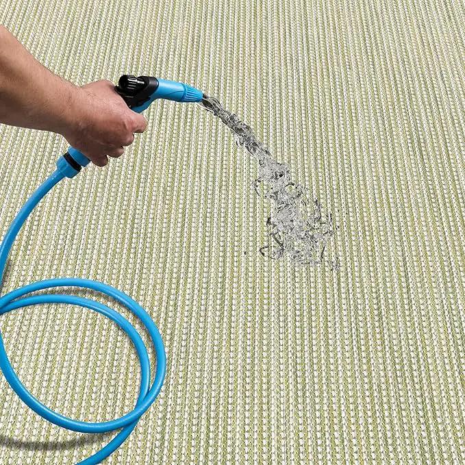 Keen Home Design Terrace Outdoor Area Rug - 6x9 Washable Indoor/Outdoor Rug for Patio, Kitchen, Balcony, Beach, Garden, Deck and Porch, Size: 6'x8'10" by GreenHaven Gardens