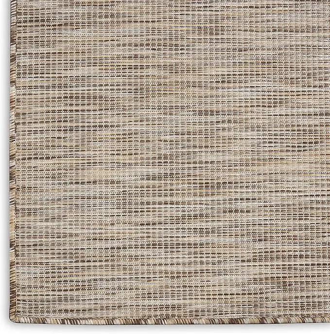 Nourison Positano Indoor-Outdoor Beige 4' x 6' Area Rug, Easy Cleaning, Non Shedding, Bed Room, Living Room, Dining Room, Backyard, Deck, Patio (4x6) by GreenHaven Gardens