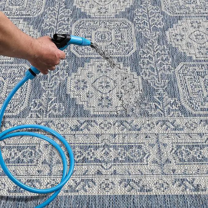 Keen Home Design Terrace Outdoor Area Rug - 6x9 Washable Indoor/Outdoor Rug for Patio, Kitchen, Balcony, Beach, Garden, Deck and Porch, Size: 6'x8'10" by GreenHaven Gardens