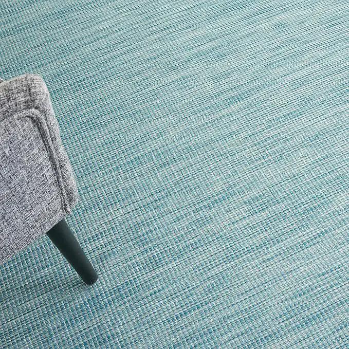 Nourison Positano Indoor/Outdoor Aqua 10' x 14' Area Rug, Easy Cleaning, Non Shedding, Bed Room, Living Room, Dining Room, Backyard, Deck, Patio (10x14) by GreenHaven Gardens