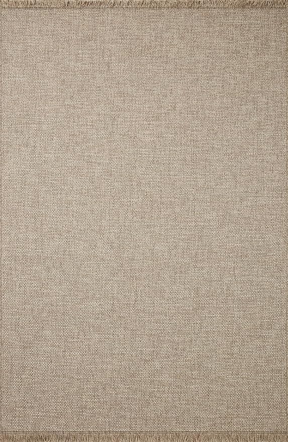 Loloi Dawn Collection Indoor/Outdoor DAW-04 Coffee 7'-8" x 7'-8" Round Area Rug by GreenHaven Gardens