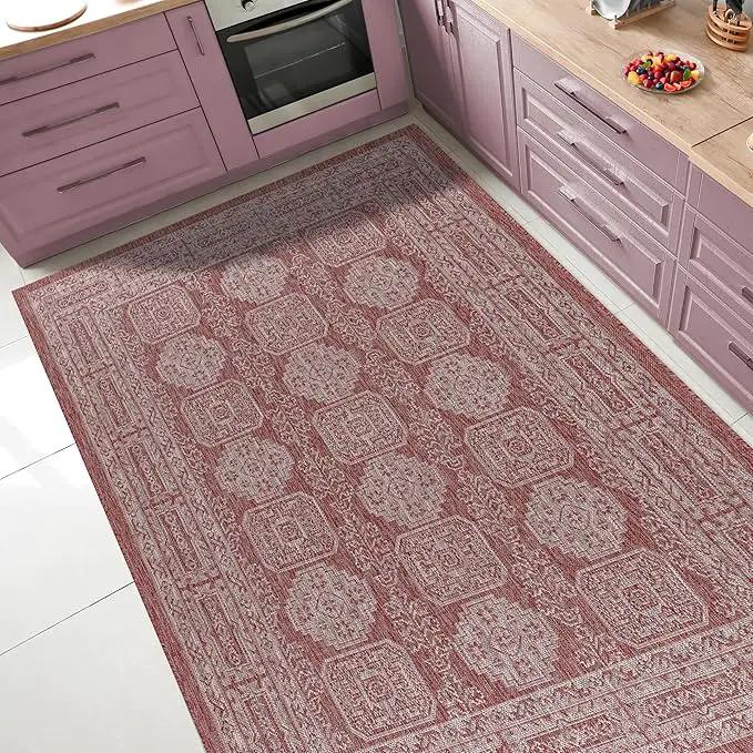 Keen Home Design Terrace Outdoor Area Rug - 5x8 Washable Indoor/Outdoor Rug for Patio, Kitchen, Balcony, Beach, Garden, Deck and Porch, Size: 5'3"x7'7" by GreenHaven Gardens